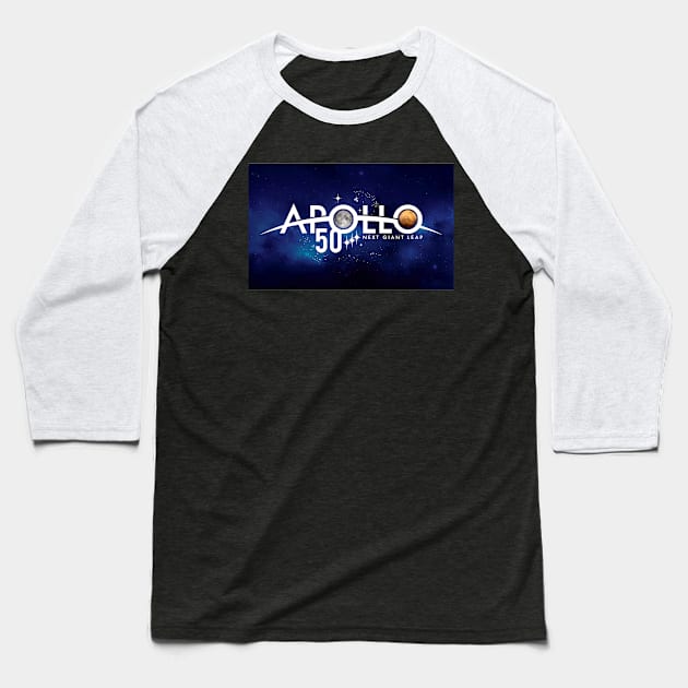 NASA Apollo 50th Anniversary Baseball T-Shirt by jutulen